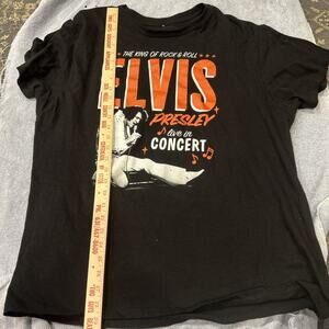 Elvis Presley Live In Concert King Of Rock And Roll T-shirt Size 2XL Black